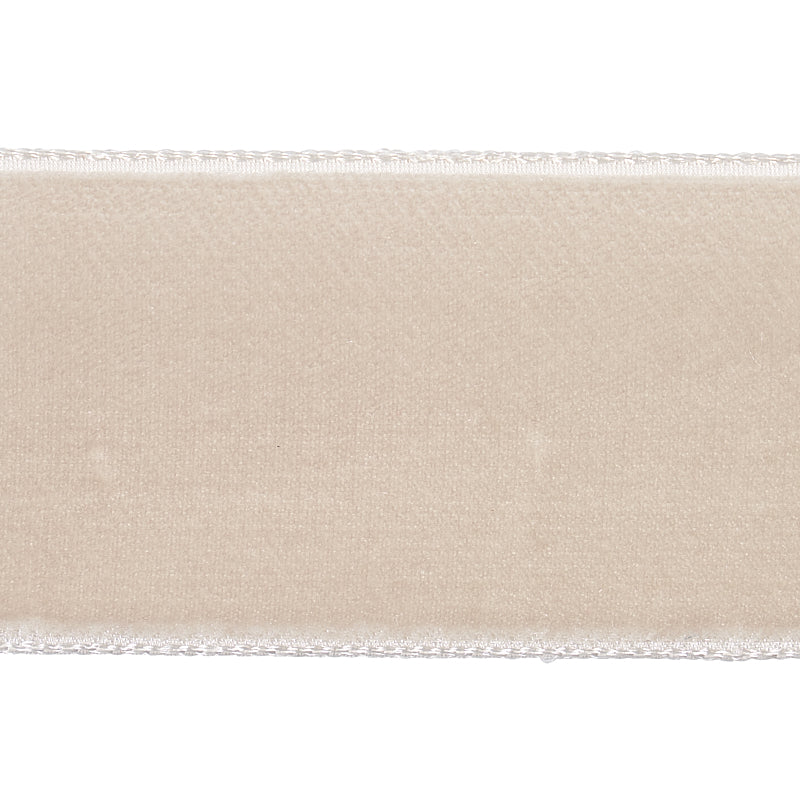 Schumacher Velvet Tape Wide Dove Trim Sample 80961
