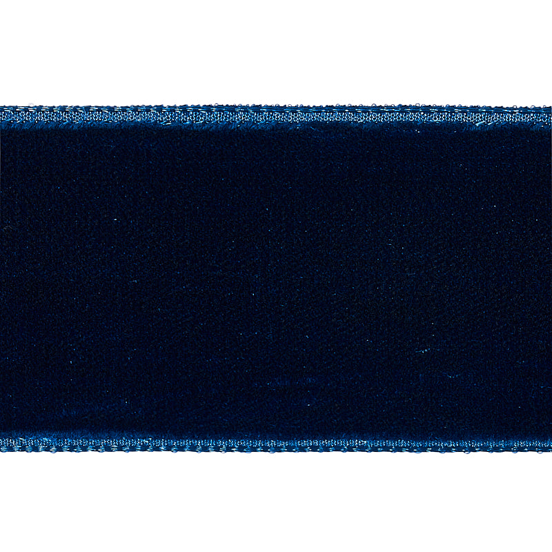 Schumacher Velvet Tape Wide Saphire Trim Sample 80964
