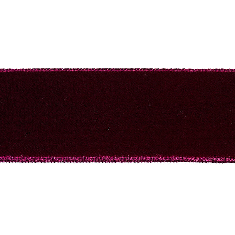 Schumacher Velvet Tape Wide Aubergine Trim Sample 80968