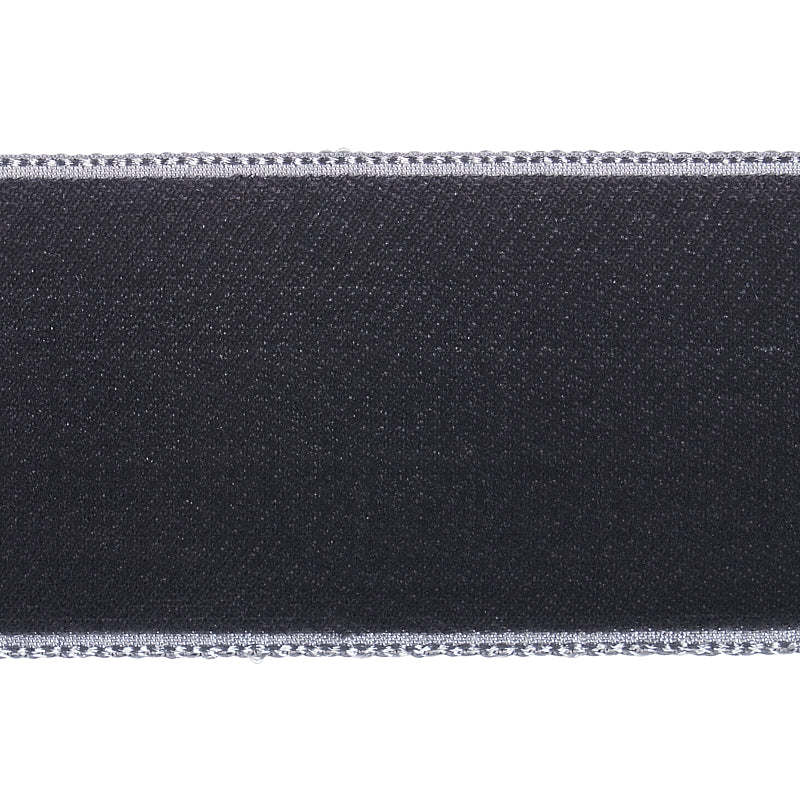 Schumacher Velvet Tape Wide Graphite Trim Sample 80970