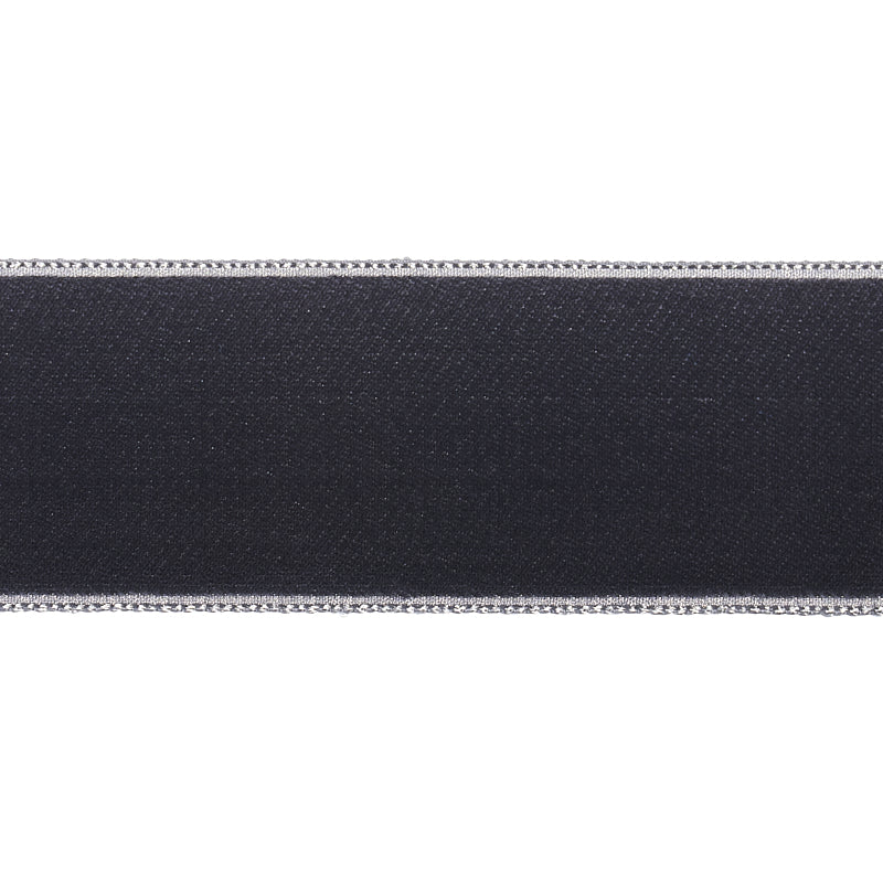 Schumacher Velvet Tape Wide Graphite Trim Sample 80970