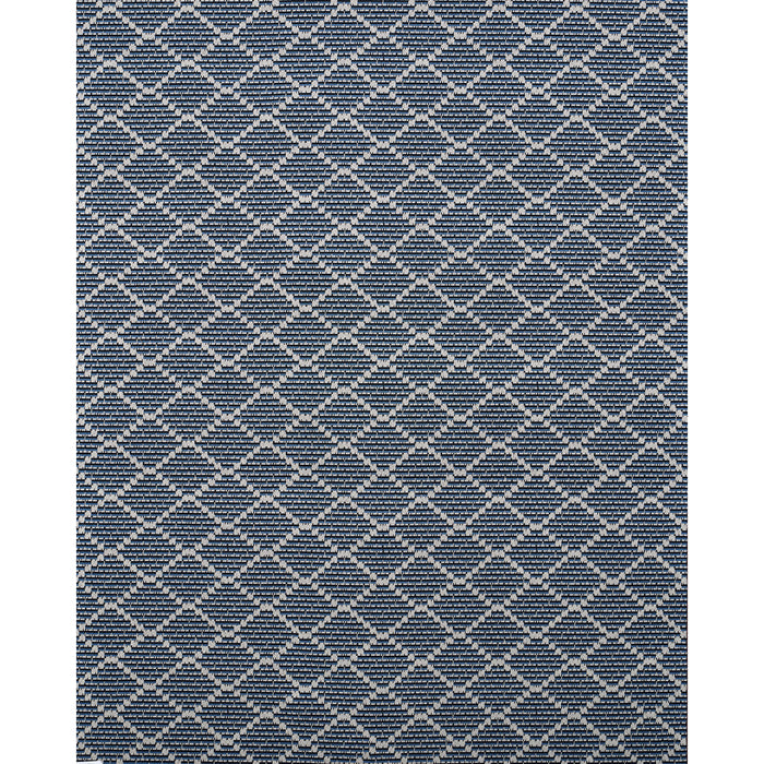 Schumacher Berg Epingle Indigo Fabric 80991