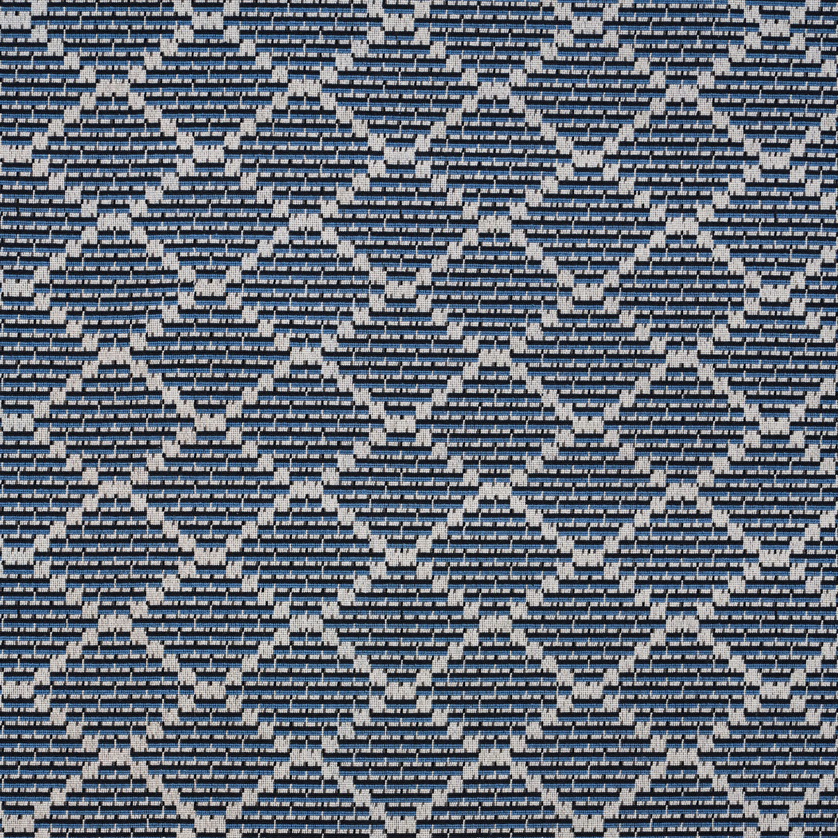 Schumacher Berg Epingle Indigo Fabric 80991