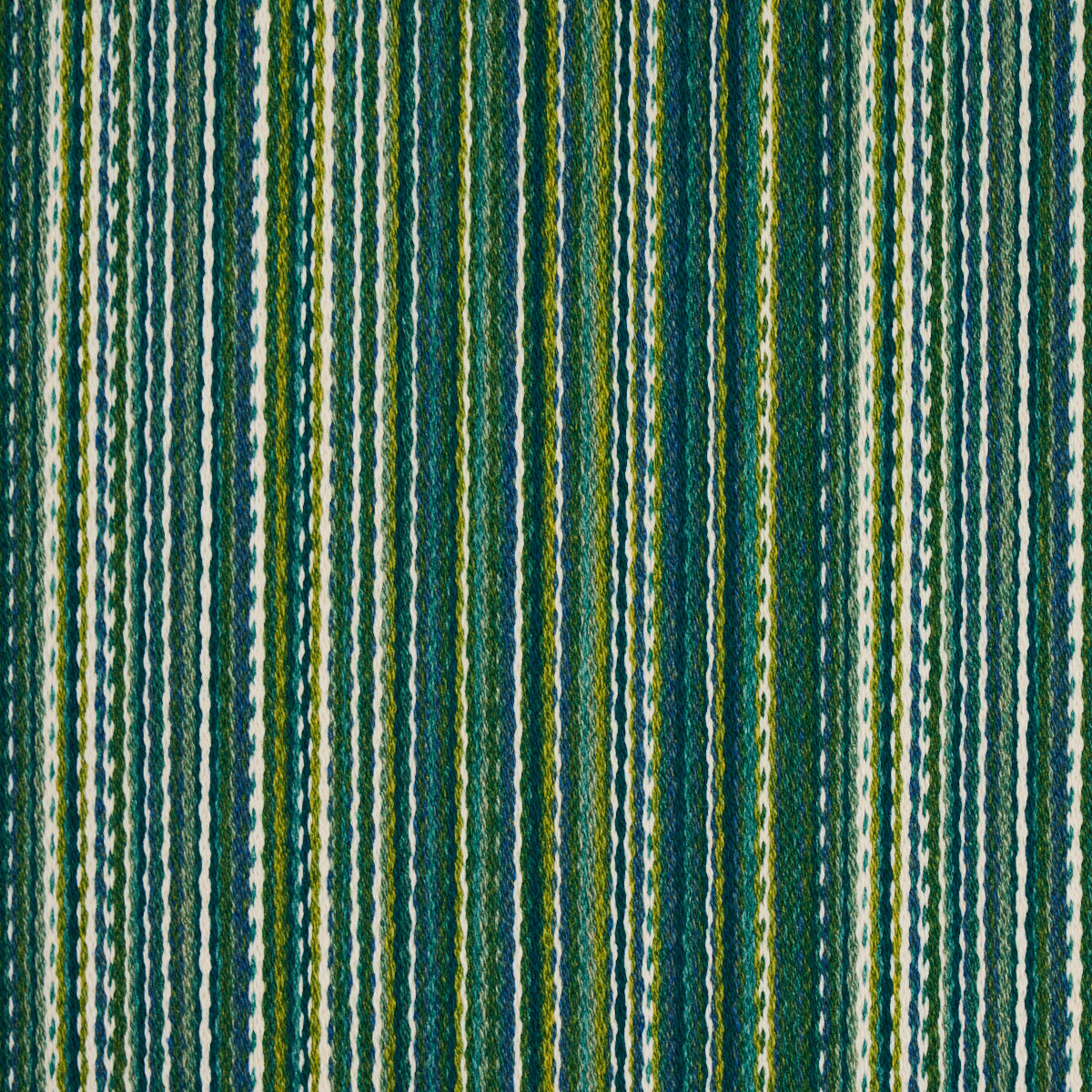 Schumacher Fino Stripe Indoor/Outdoor Green Fabric Sample 81071