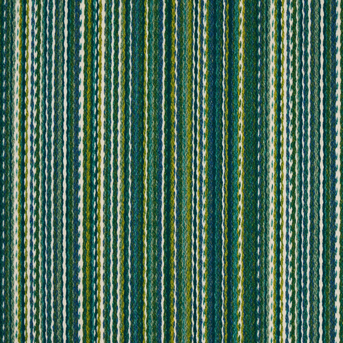Schumacher Fino Stripe Indoor/Outdoor Green Fabric Sample 81071