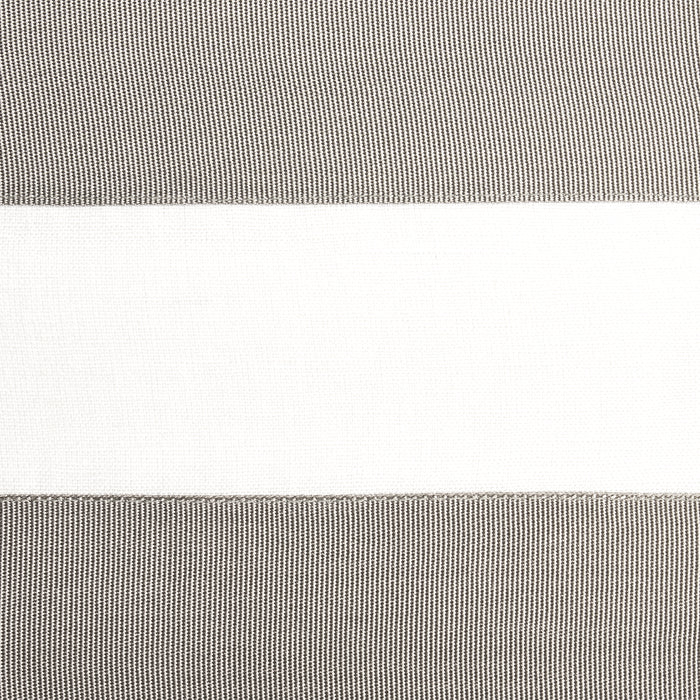 Schumacher Ribbon Applique Panel Grey On Ivory Fabric 81140