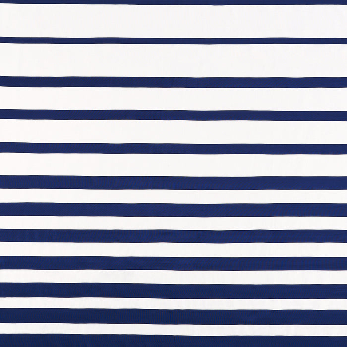 Schumacher Ribbon Applique Panel Navy On Ivory Fabric Sample 81141