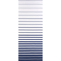 Schumacher Ribbon Applique Panel Navy On Ivory Fabric 81141