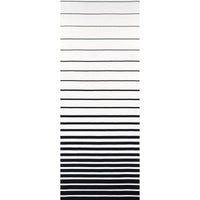 Schumacher Ribbon Applique Panel Black On Ivory Fabric 81142