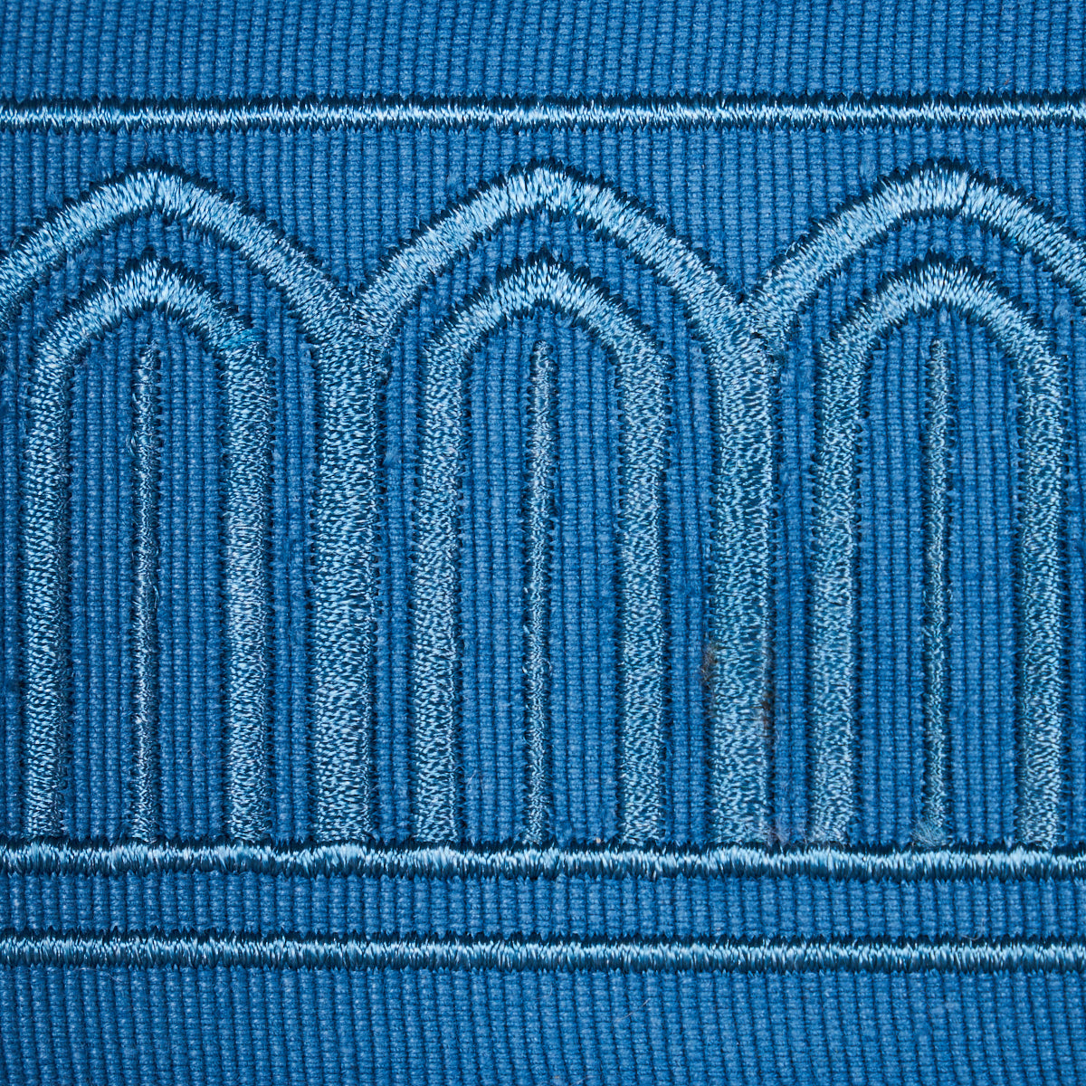 Schumacher Arches Embroidered Tape Medium Teal Trim 81151