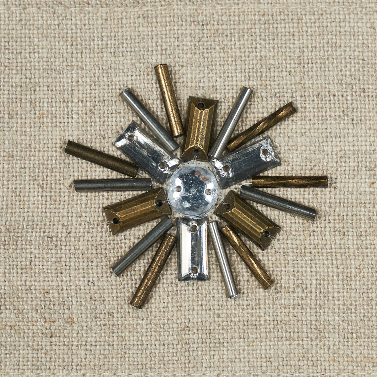 Schumacher Constellation Beaded Tape Linen Trim Sample 81190