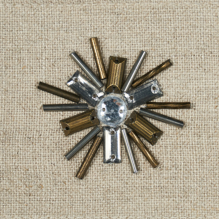 Schumacher Constellation Beaded Tape Linen Trim Sample 81190