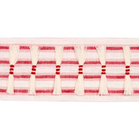 Schumacher Eyelash Fringe Red Trim 81202