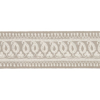 Schumacher Paisley Embroidered Tape Sand Trim 81231