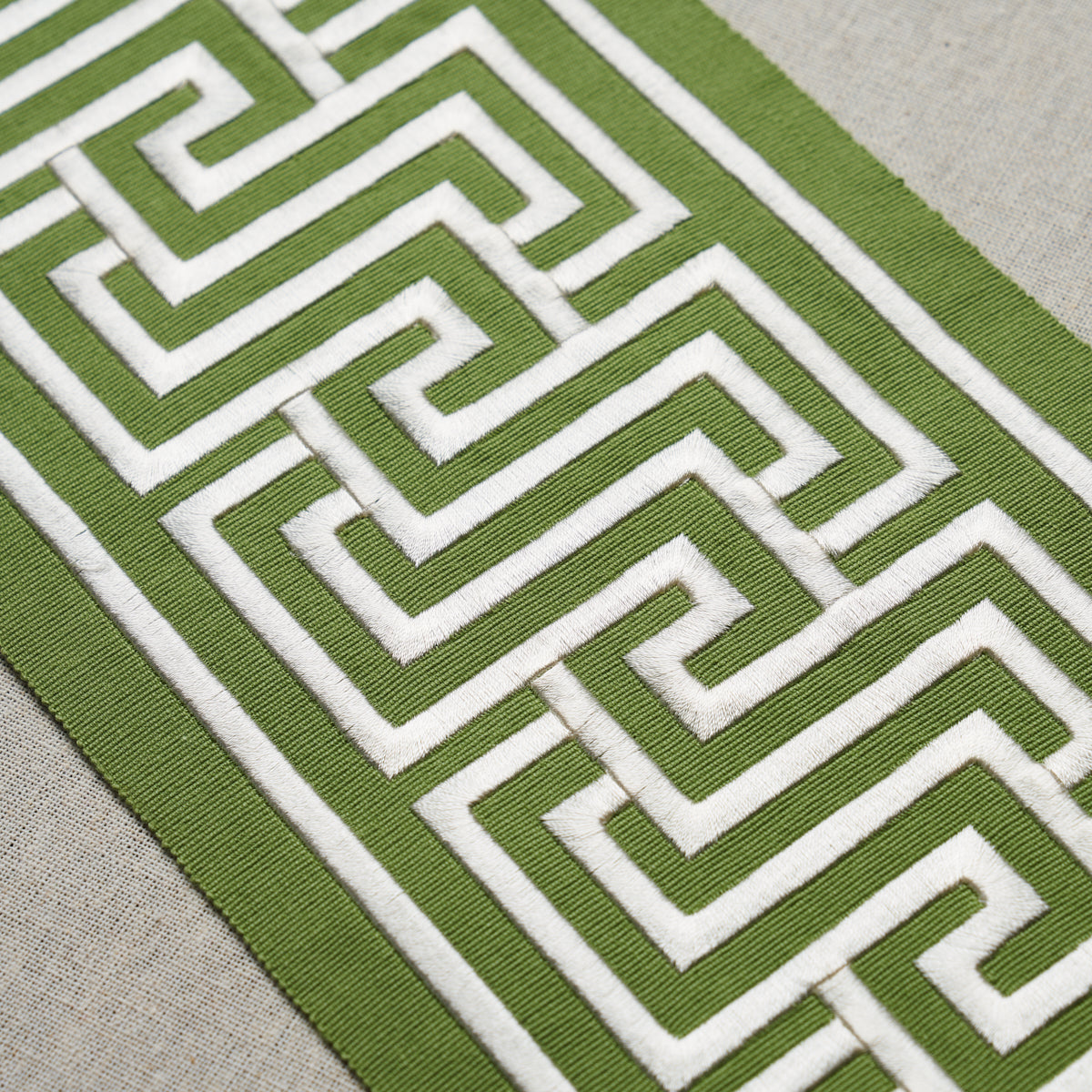 Schumacher Labyrinth Tape Green Trim 81260