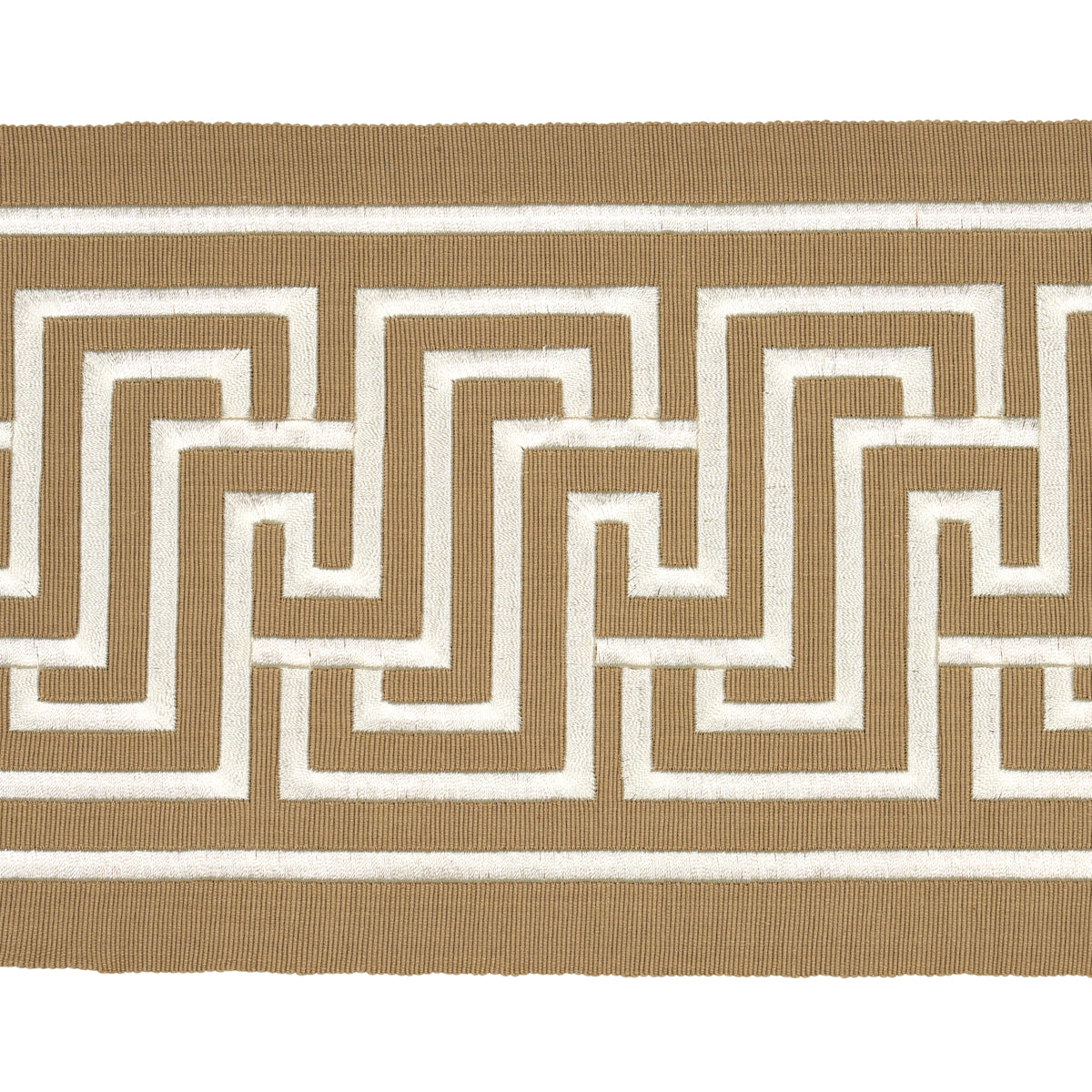 Schumacher Labyrinth Tape Sand Trim Sample 81261