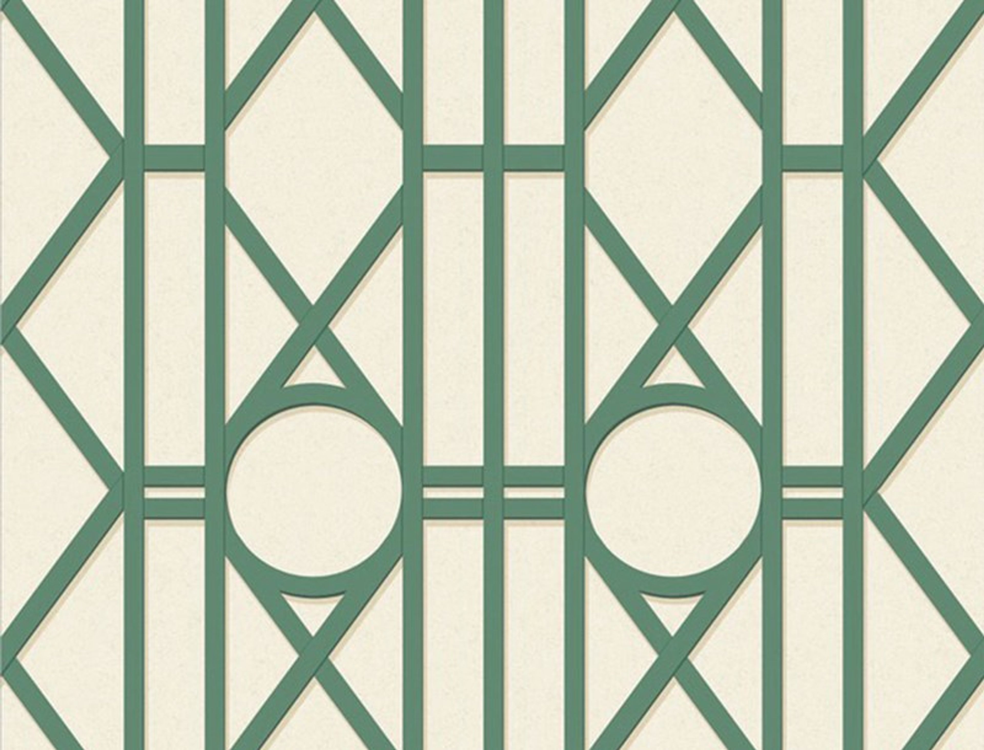 No.9 Thompson Trellis Panel  Green Wallpaper N9021025005
