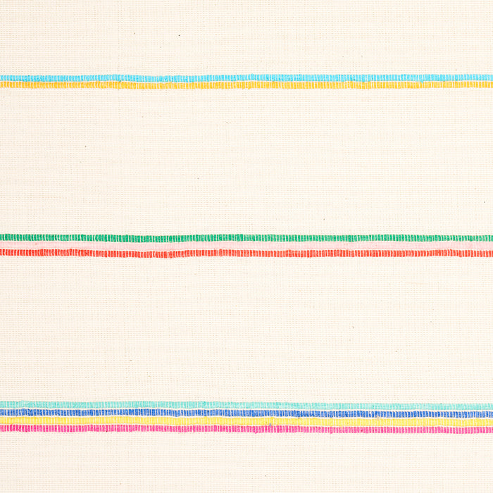 Schumacher Cambaya Handwoven Stripe Multi Fabric Sample 81390