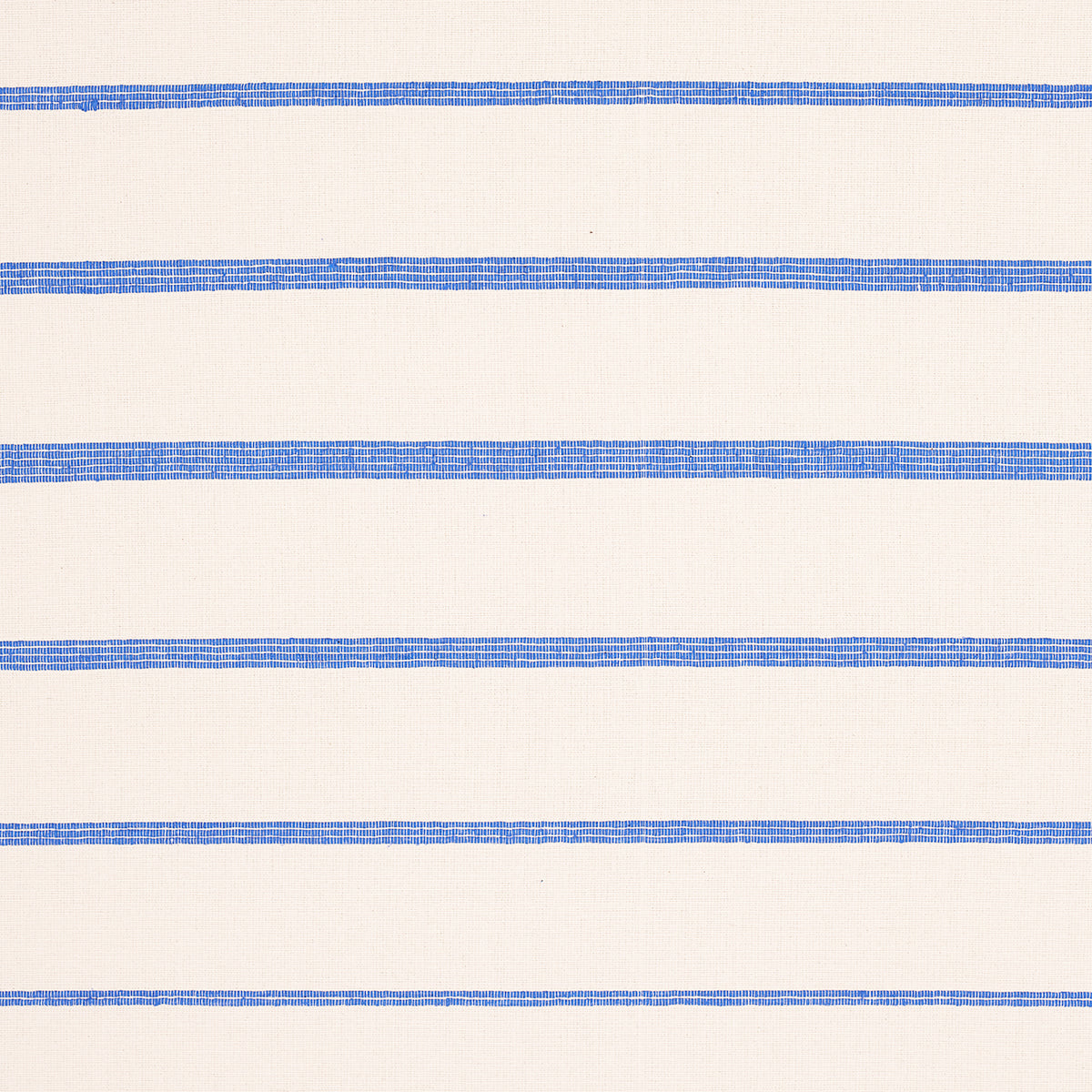 Schumacher Cambaya Handwoven Stripe Blue Fabric Sample 81391