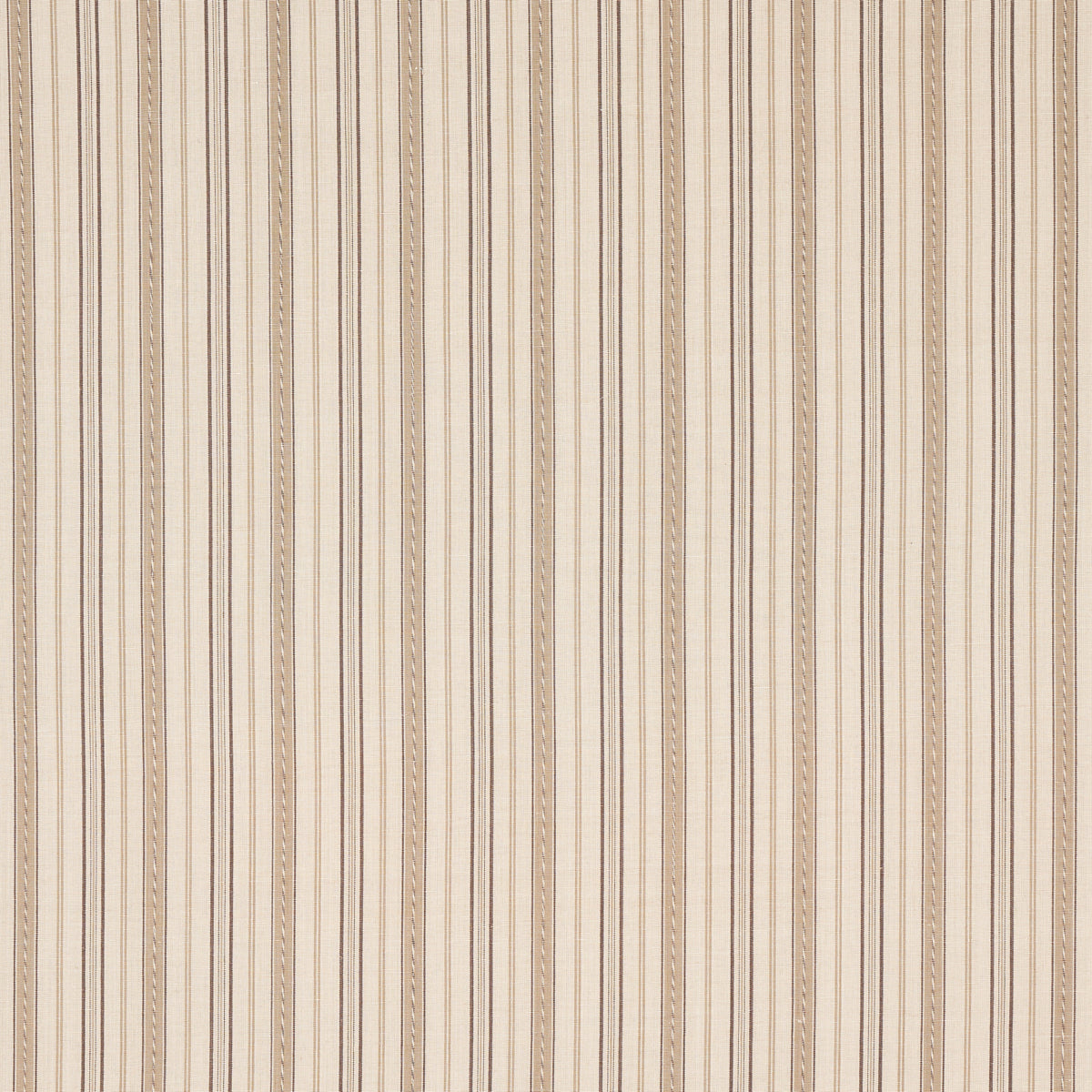 Schumacher Lightfoot Stripe Coffee Fabric 81441