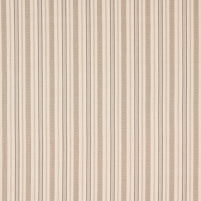 Schumacher Lightfoot Stripe Coffee Fabric 81441