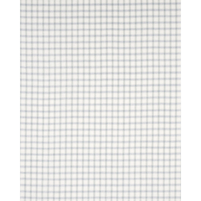 Schumacher Crawford Linen Check Jasper Blue Fabric 81450