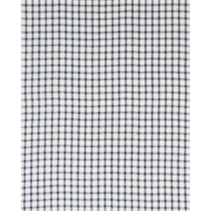 Schumacher Crawford Linen Check Indigo Fabric 81451