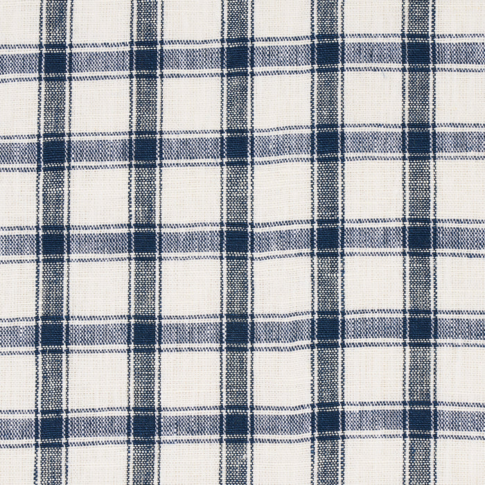 Schumacher Crawford Linen Check Indigo Fabric 81451