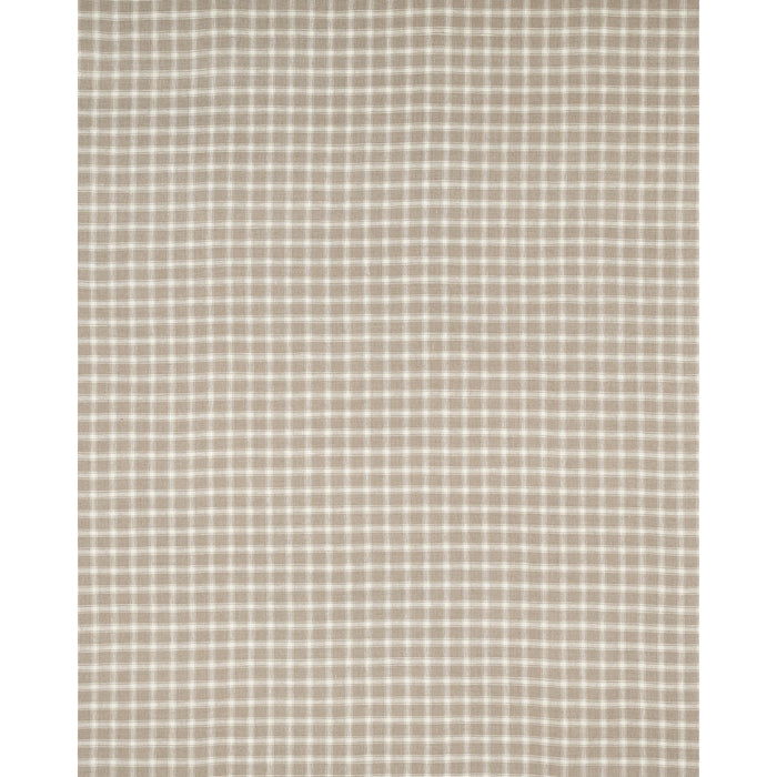 Schumacher Crawford Linen Check Flax Fabric 81453
