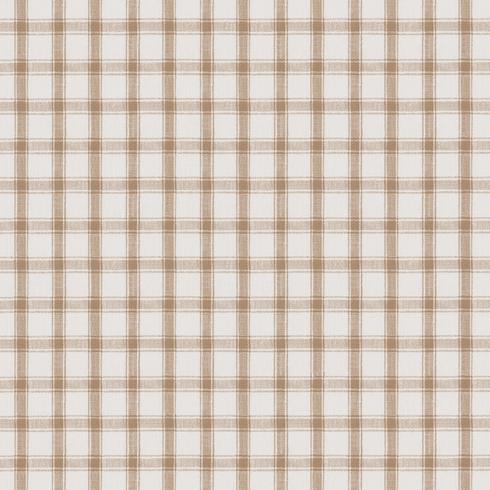 Schumacher Crawford Linen Check Neutral Fabric 81454