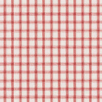 Schumacher Crawford Linen Check Red Fabric 81457