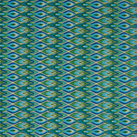Schumacher Lorikeet Embroidery Peacock Fabric 81470