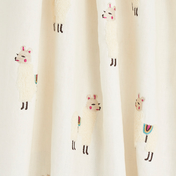 Schumacher Llama Embroidery Multi Fabric 81490