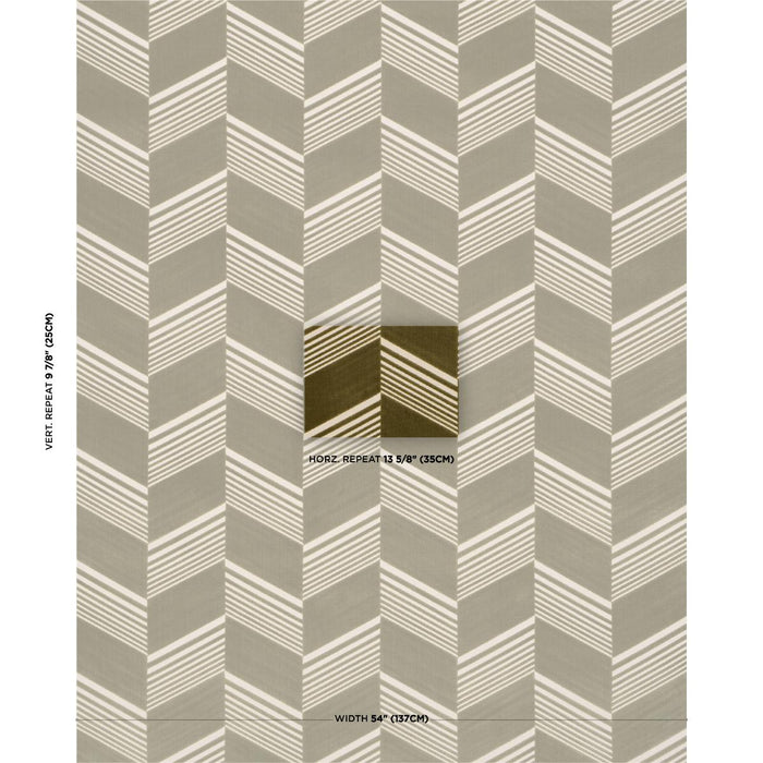 Schumacher Jessie Cut Velvet Olive Fabric Sample 81574