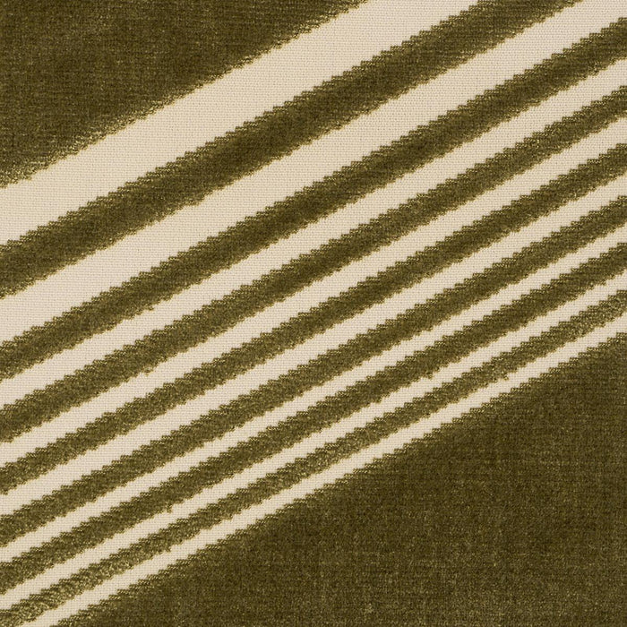 Schumacher Jessie Cut Velvet Olive Fabric Sample 81574