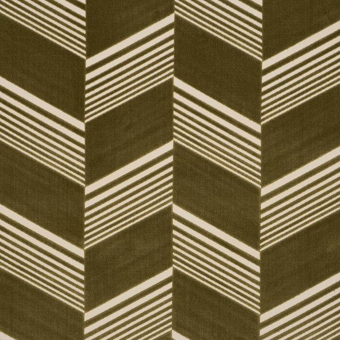 Schumacher Jessie Cut Velvet Olive Fabric Sample 81574