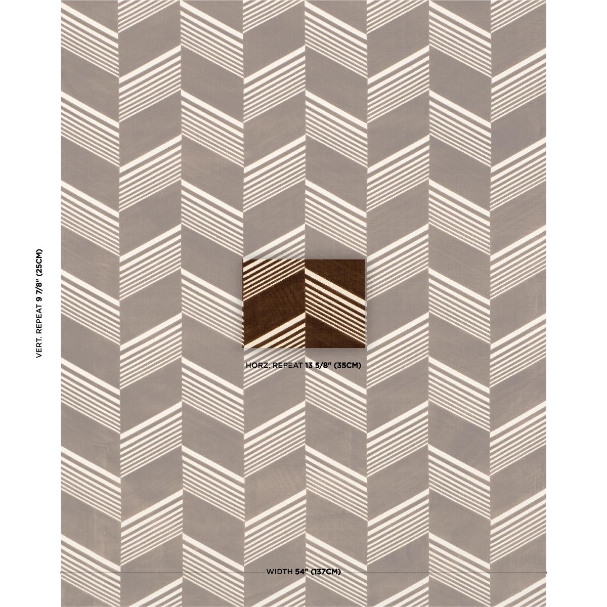 Schumacher Jessie Cut Velvet Sable Fabric Sample 81575