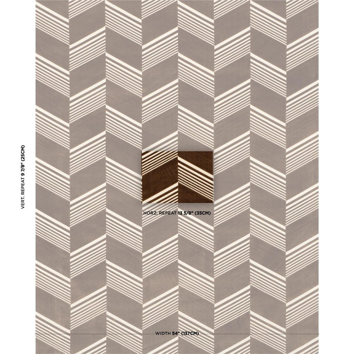 Schumacher Jessie Cut Velvet Sable Fabric Sample 81575