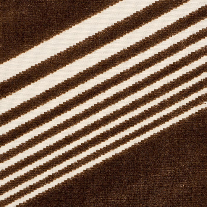 Schumacher Jessie Cut Velvet Sable Fabric Sample 81575