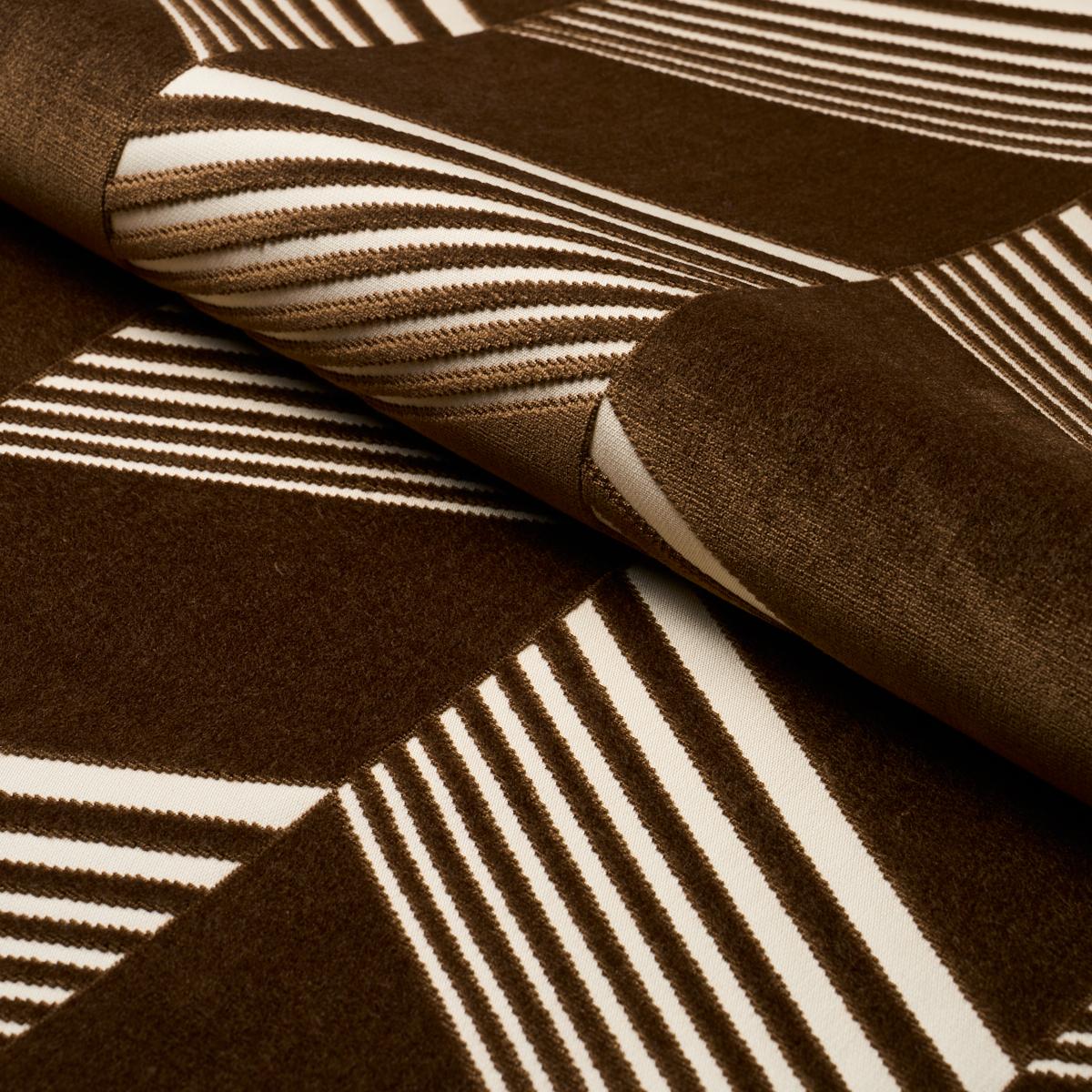 Schumacher Jessie Cut Velvet Sable Fabric 81575