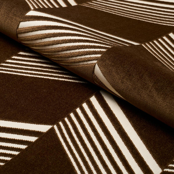 Schumacher Jessie Cut Velvet Sable Fabric 81575