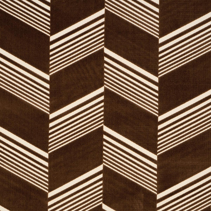 Schumacher Jessie Cut Velvet Sable Fabric Sample 81575