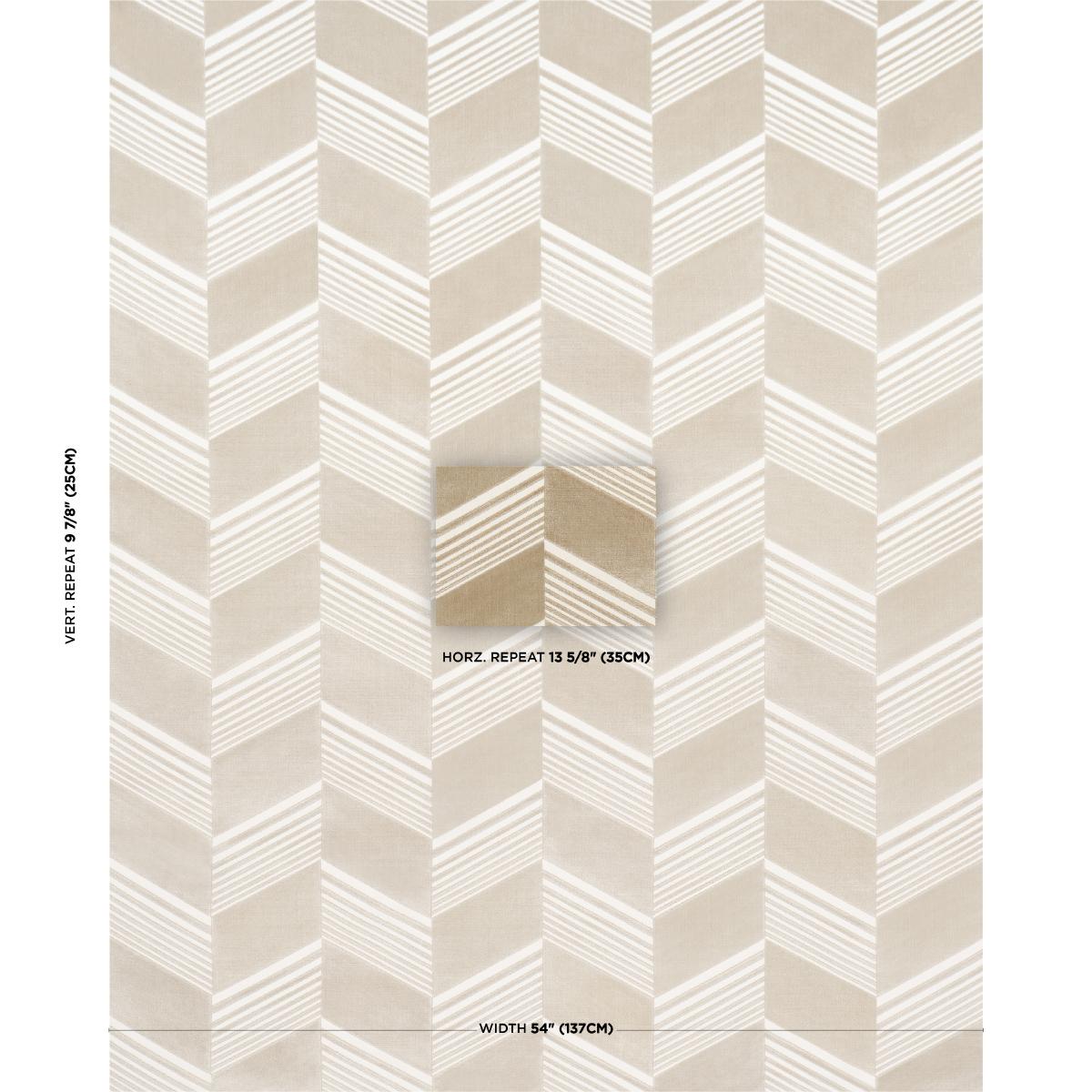 Schumacher Jessie Cut Velvet Sand Fabric Sample 81576