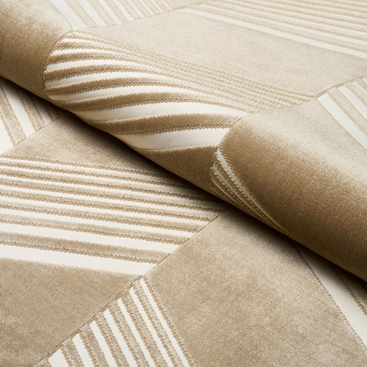 Schumacher Jessie Cut Velvet Sand Fabric 81576