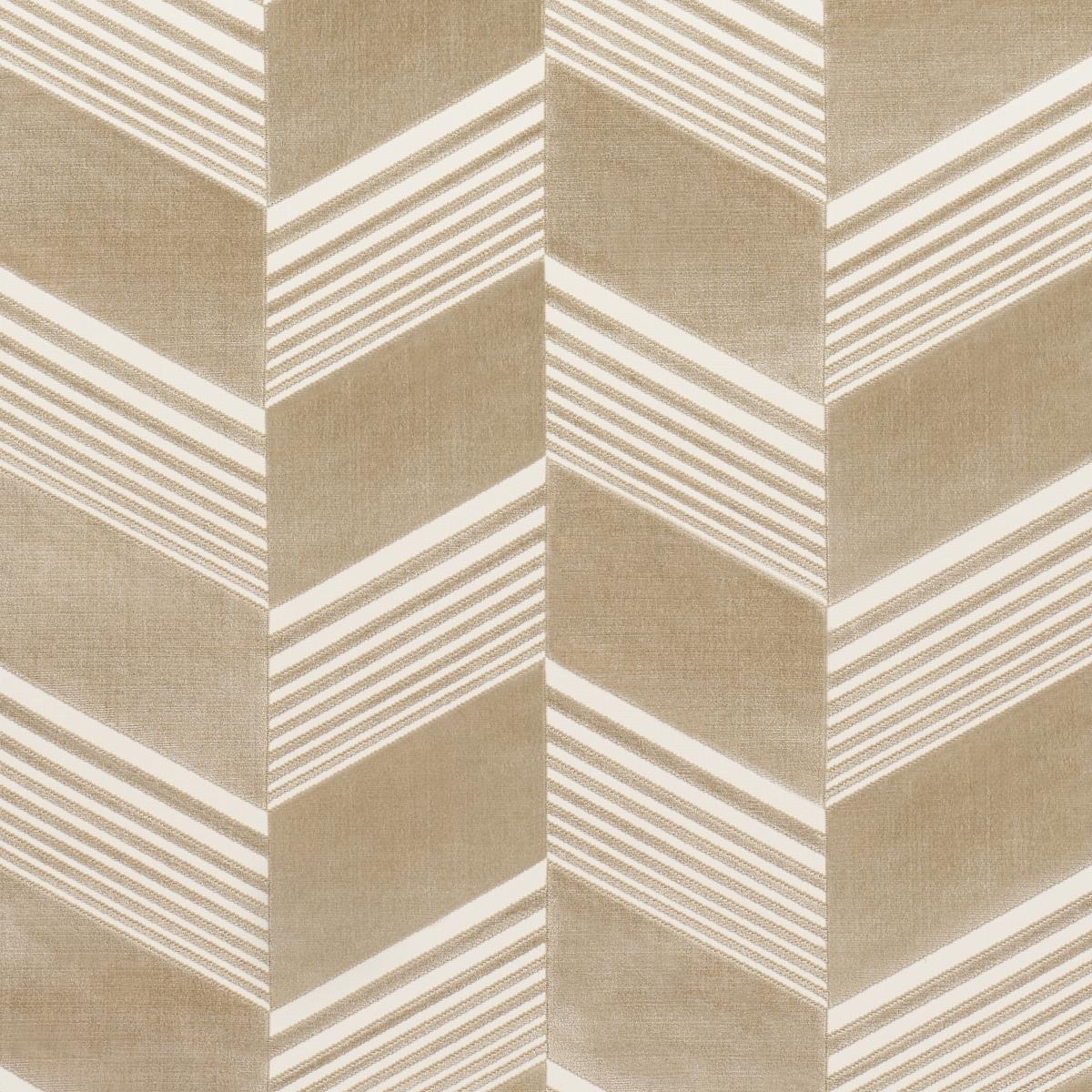 Schumacher Jessie Cut Velvet Sand Fabric Sample 81576
