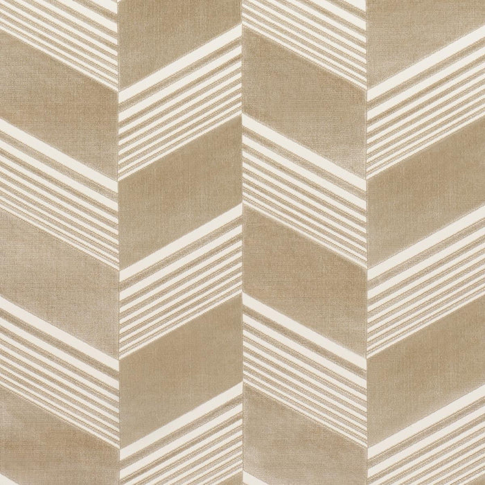 Schumacher Jessie Cut Velvet Sand Fabric Sample 81576