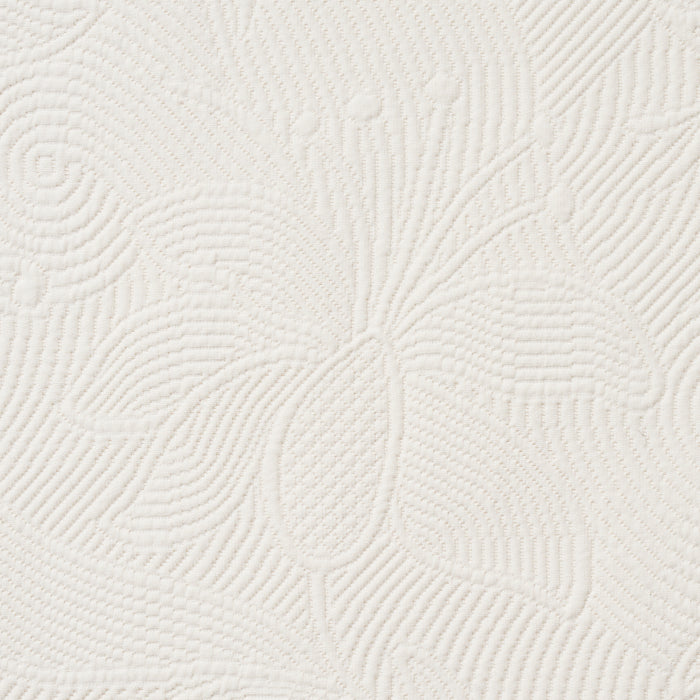 Schumacher Quilted Scroll Matelasse Ivory Fabric 81590