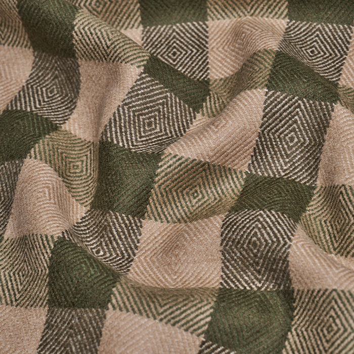 Schumacher Galt Wool Check Hunter Fabric Sample 81614