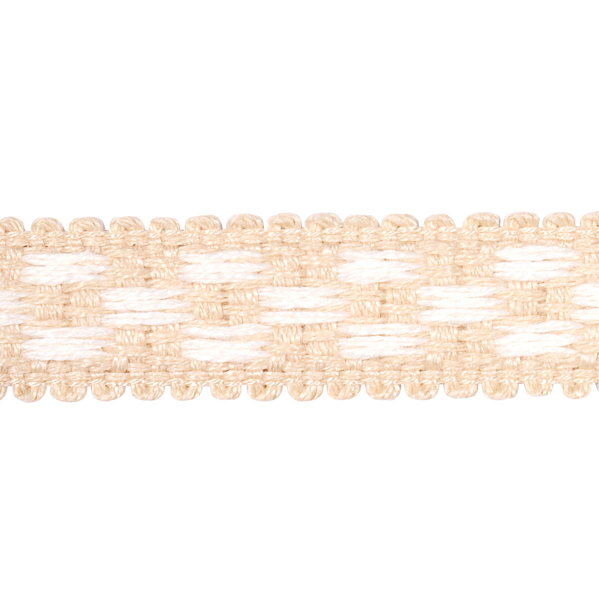 Schumacher Crawford Check Tape Narrow Coffee Trim Sample 81622