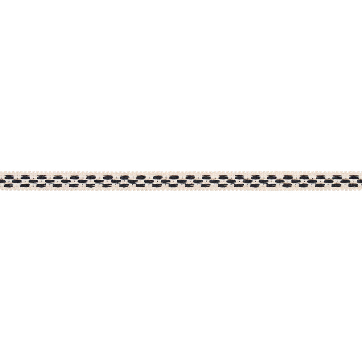 Schumacher Crawford Check Tape Narrow Basalt Trim Sample 81623